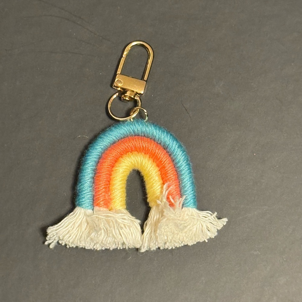 Rainbow Keychain with Tassels